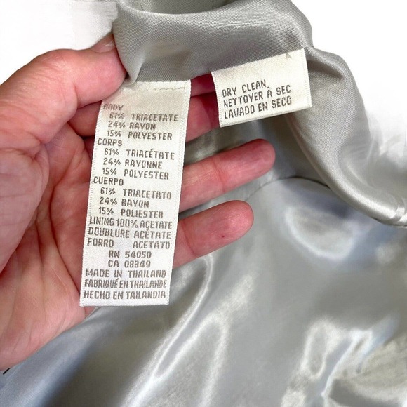 Jones New York Women’s Double Breasted Suit Jacket Coat Gray Plaid Size 10 New - Picture 10 of 10